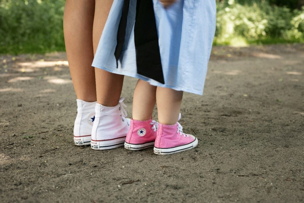 Dziecięce trampki Converse różowe i białe damskie conversy