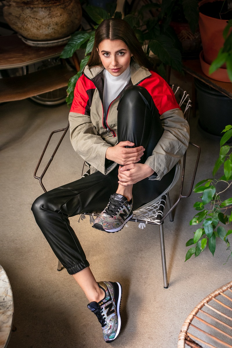 czarne spodnie skórzane