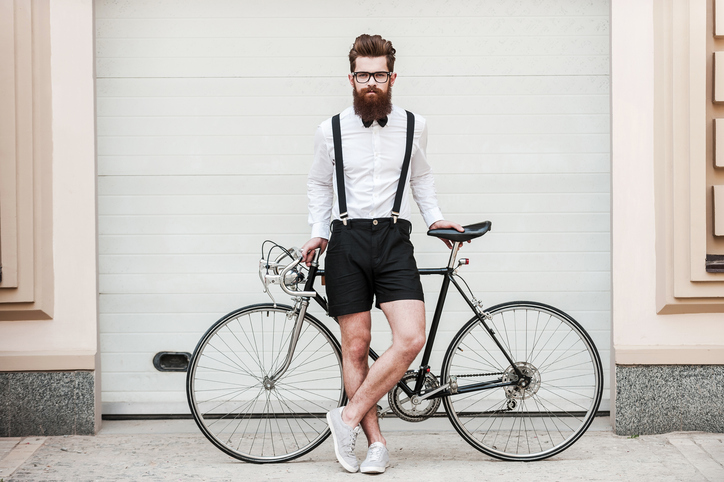 hipster na rowerze