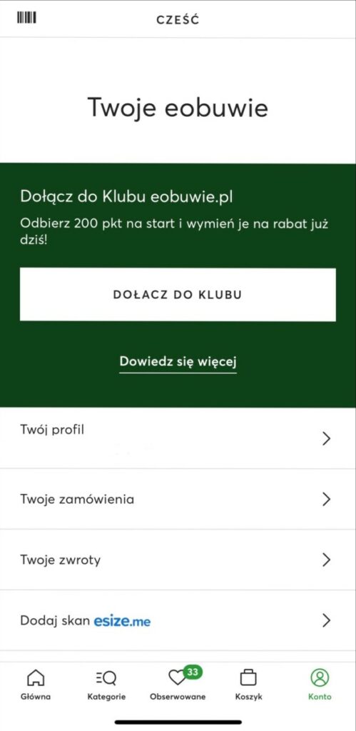 klub eobuwie aplikacja 