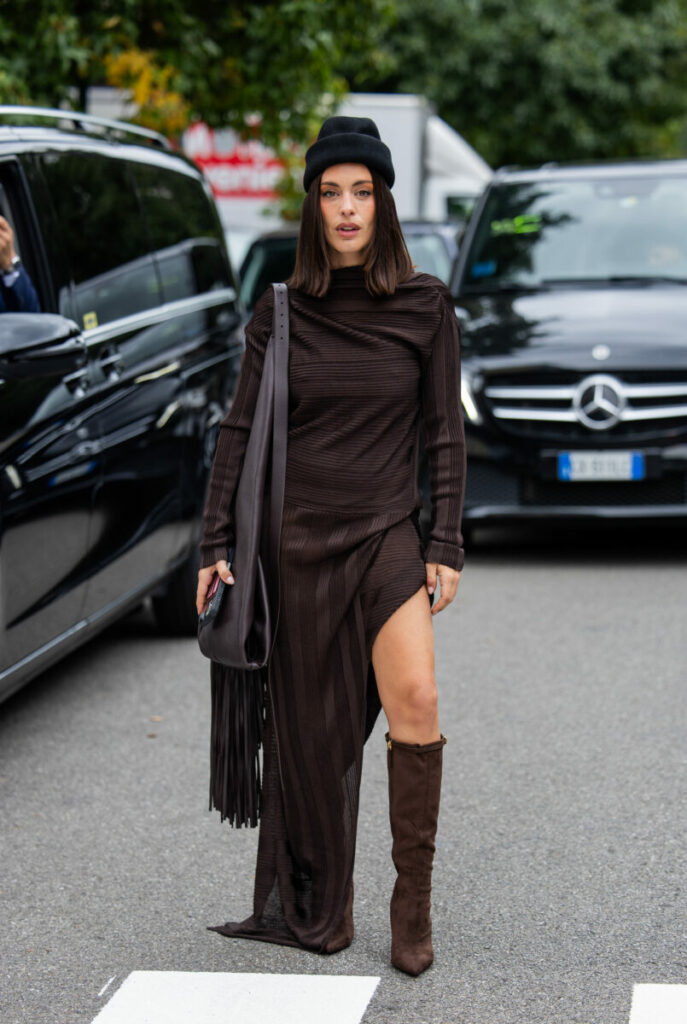 zamszowe kozaki do sukienki 